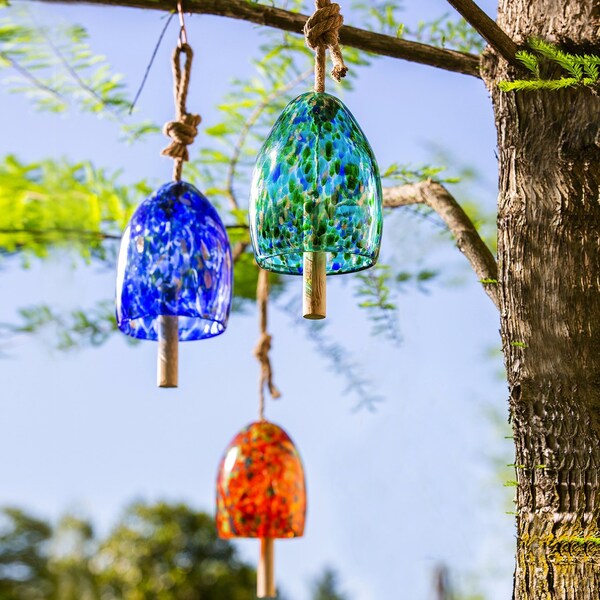 Meadow Creek Assorted Glass 8 In. Bell Wind Chime